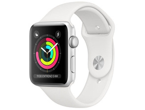 Añadir a la cesta Apple Watch Series 3 42mm GPS Plata con correa deportiva blanca MTF22QL/A Apple Watch Series 3 42mm GPS Plata con correa deportiva blanca MTF22QL/A