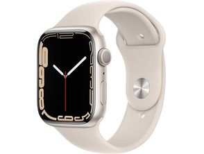 Apple Watch Series 7 GPS 45mm Caja Aluminio Blanco Estrella/Correa Deportiva Blanco Estrella