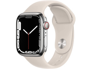 Apple Watch Series 7 GPS/Cellular 41 mm Caja de Aluminio en Plata/Correa Blanco