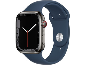Añadir a la cesta Apple Watch Series 7 GPS/Cellular 45 mm Caja de Acero Grafito/Correa deportiva Azul abismo Apple Watch Series 7 GPS/Cellular 45 mm Caja de Acero Grafito/Correa deportiva Azul abismo