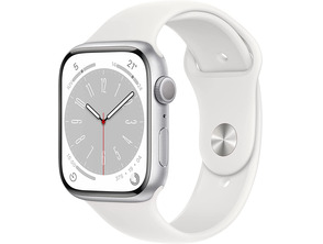 Apple Watch Series 8 GPS 45mm Plata/Correa Blanco