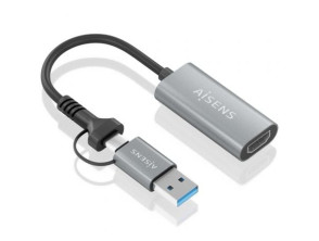 Conversor HDMI Aisens USB Tipo-C 3.1 Macho - HDMI Macho 15cm