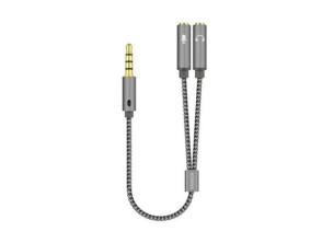 Cable Estéreo Aisens A128-0415 Jack 3.5 Macho 2x Jack 3.5 Hembra 25cm