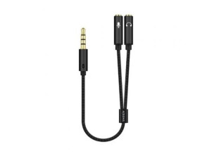 Cable Estéreo Jack 3.5mm Macho a 2x Hembra 25cm - Aisens A128-0416