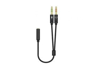 Cable Estéreo Aisens A128-0418 - Conector Jack 3.5 Hembra y Doble Jack 3.5 Macho