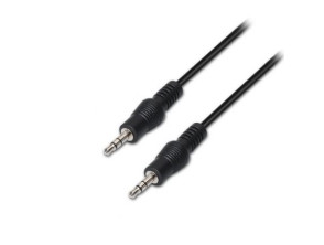 Cable Estéreo Aisens A128-0143 - Jack 3.5 Macho a Jack 3.5 Macho - Hasta 0.1W - 3m