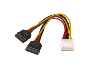 Cable Duplicador de Alimentación Aisens A131-0161 - Conector Molex 4 PIN Macho a 2x SATA Hembra - Hasta 54W