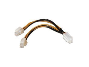 Cable Alimentación para Microprocesador Aisens A131-0166/ Molex 4+4 PIN Macho - Molex 4 PIN Hembra/ Hasta 54W