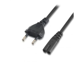 Cable de Alimentación Aisens Forma 8 - CEE7/16 Macho a C7 Hembra 1.5m (1500W)
