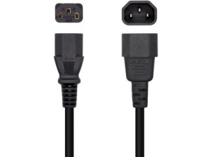 Cable Alimentación Aisens A132-0466/ C13 Hembra - C14 Macho/ Hasta 1500W/ 3m