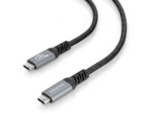Cable USB 4.0 Tipo-C Aisens A156-0993/ USB Tipo-C Macho - USB Tipo-C Macho/ Hasta 240W/ 40Gbps/ 50cm - Negro