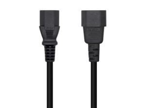 Cable Alimentación Aisens A132-0532/ IEC C13 Hembra - IEC C14 Macho/ 10m - Negro
