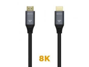 Cable HDMI 2.1 8K Aisens A150-0425/ HDMI Macho - HDMI Macho/ 50cm - Gris Negro