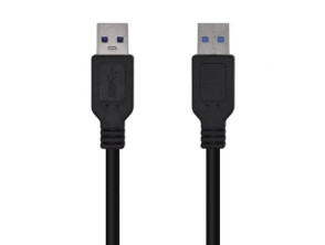 Cable USB 3.0 Aisens A105-0447/ USB Macho - USB Macho/ 5Gbps/ 2m - Negro