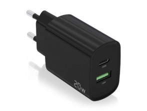 Cargador de Pared Aisens A110-0755/ 1xUSB Tipo-C/ 1xUSB - 20W