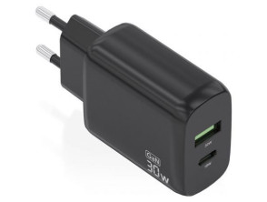 Cargador de Pared GaN Aisens A110-0924 | 30W | 1xUSB Tipo-C y 1xUSB