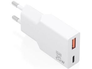 Cargador de Pared GaN Aisens A110-0998/ 1xUSB Tipo-C/ 1xUSB/ 20W