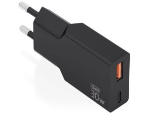 Cargador de Pared GaN Aisens A110-1005 30W 1xUSB Tipo-C 1xUSB