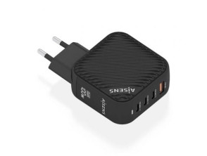 Cargador de Pared GaN Aisens ASCH-100W4P029-BK con 3xUSB Tipo-C/ 1x USB
