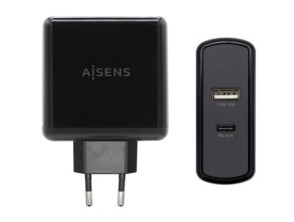 Añadir a la cesta Cargador de Pared Aisens ASCH-2PD45A-BK con 1xUSB Tipo-C y 1xUSB Cargador de Pared Aisens ASCH-2PD45A-BK con 1xUSB Tipo-C y 1xUSB
