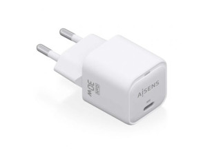 Cargador de Pared GaN Aisens Tipo-C 30W1P018-W con 1xUSB - Compatibilidad de Carga Rápida