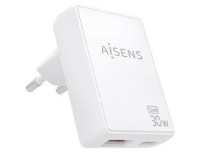 Cargador de Pared GaN Aisens ASCH-30W Tipo-C USB 30W