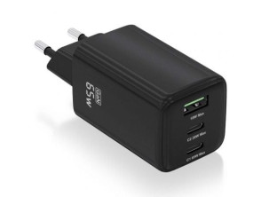 Cargador de Pared USB Tipo-C GaN Aisens ASCH-65W3P042-BK