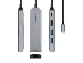 Añadir a la cesta Docking USB Tipo-C Aisens ASUC-5P003-GR/ 1xHDMI 4K/ 2xUSB/ 1xRJ45/ 1xUSB Tipo-C PD Docking USB Tipo-C Aisens ASUC-5P003-GR/ 1xHDMI 4K/ 2xUSB/ 1xRJ45/ 1xUSB Tipo-C PD