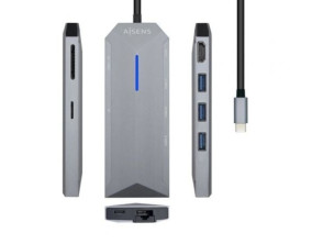 Añadir a la cesta Docking USB Tipo-C Aisens ASUC-8P004-GR - 1xHDMI 4K/ 3xUSB/ 1xRJ45/ 1xLector de Tarjetas/ 1xUSB Tipo-C PD Docking USB Tipo-C Aisens ASUC-8P004-GR - 1xHDMI 4K/ 3xUSB/ 1xRJ45/ 1xLector de Tarjetas/ 1xUSB Tipo-C PD