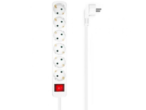 Regleta con Interruptor Aisens A154-0535 - 6 Tomas de Corriente - Cable 1.4m