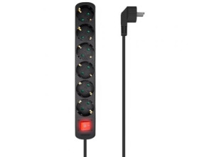 Regleta Aisens A154-0536 con Interruptor, 6 Tomas de Corriente y Cable 1.4m