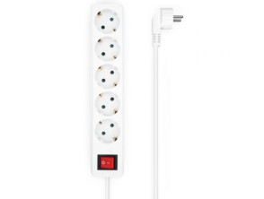Regleta con Interruptor Aisens A154-0651 - 5 Tomas de Corriente y Cable de 1.4m