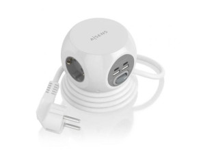 Regleta Aisens ASPS-2A2C04-W con Interruptor, 3 Tomas de Corriente, 2 USB Tipo-C, 2 USB, Cable 1.4m