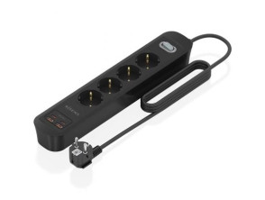 Tomas de Corriente Regleta Aisens ASPS-2A2C13-BK con Interruptor, 4 Tomas, 2 USB Tipo-C, Cable 1.4m