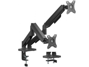 Soporte de Mesa con Contrapeso para 2 Monitores Aisens - Giratorio e Inclinable