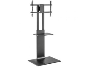 Soporte de TV 37-86" Suelo Inclinable Giratorio con Bandeja DVD Aisens