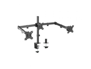 Soporte de Mesa para 3 Monitores Aisens DT27TSR-061/ Giratorio/ Inclinable - hasta 7kg