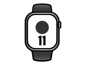 Apple Watch Series 11 Titanio Natural 42mm GPS Cellular Correa Deportiva Negra