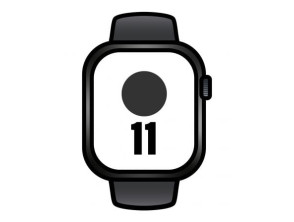 Apple Watch Series 11/ GPS/ Cellular/ 46mm/ Caja de Aluminio Negra/ Correa Deportiva Negra M
