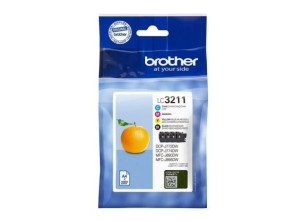 Cartucho de Tinta Brother LC-3211VAL Original Multipack - Cian/Magenta/Amarillo