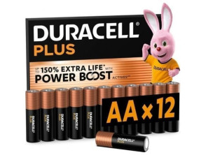 Pilas AA Duracell Plus Power Boost - Pack de 12 unidades, 1.5V