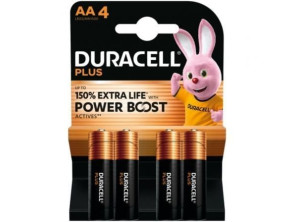 Pack de 4 Pilas AA Duracell Plus Power Boost 1.5V