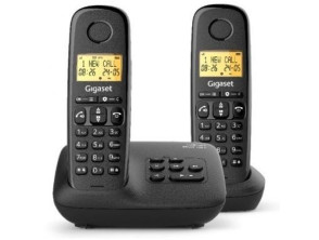 Teléfono Inalámbrico Gigaset Basic 100/ Pack DUO - Negro