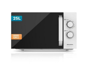 Microondas Grunkel MWG-25GRILL 850W con Función Grill y Capacidad de 25L - Blanco