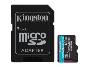 Tarjeta de Memoria Kingston CANVAS Go! Plus 128GB microSD XC con Adaptador Clase 10