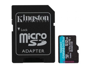 Tarjeta de Memoria Kingston CANVAS Go! Plus 512GB microSD XC con Adaptador/ Clase 10