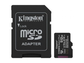 Tarjeta de Memoria Kingston CANVAS Select Plus 512GB microSD XC con Adaptador - Clase 10
