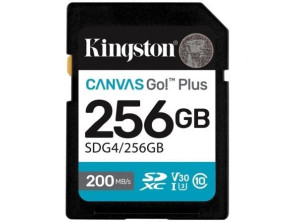 Tarjeta de Memoria Kingston CANVAS Go! Plus 256GB SD XC Clase 10
