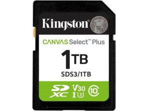 Añadir a la cesta SECURE DIGITAL HC 1 TB CANVAS SELECT PLUS GEN3 CLASE10 KINGSTON - 150MBs SECURE DIGITAL HC 1 TB CANVAS SELECT PLUS GEN3 CLASE10 KINGSTON - 150MBs