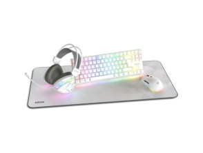Pack Gaming Krom Klass - Teclado RGB + Ratón Óptico RGB + Alfombrilla + Auriculares RGB